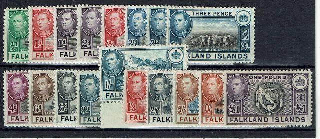 Image of Falkland Islands SG 146/63 LMM British Commonwealth Stamp